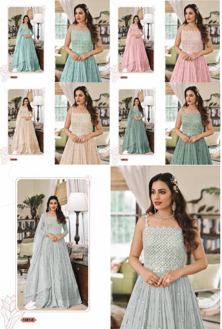 1381 Master Color Anarkali Wedding Salwar Suits Catalog
